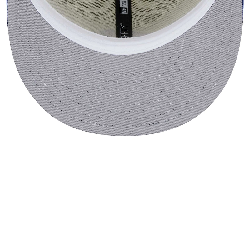 Men's New Era Stone/Royal Atlanta Braves Retro 59FIFTY Fitted Hat