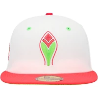 Casquette ajustée New Era Atlanta Braves 150th Anniversary Strawberry Lolli 59FIFTY pour homme, blanc/corail