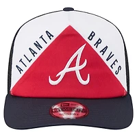 Men's New Era White/Navy Atlanta Braves Retro Cut 19TWENTY Adjustable Trucker Hat