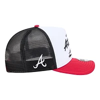Casquette trucker New Era blanche et rouge Atlanta Braves Foodie A-Frame 9FIFTY pour homme