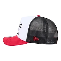 Men's New Era  White/Red Atlanta Braves Foodie A-Frame 9FIFTY Trucker Snapback Hat