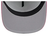 Casquette snapback New Era blanche/rouge pour homme, style rétro, style camionneur 9FIFTY des Braves d'Atlanta
