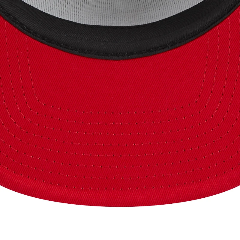 Men's New Era White/Red Atlanta Braves Team Foam Front A-Frame Trucker 9FIFTY Snapback Hat