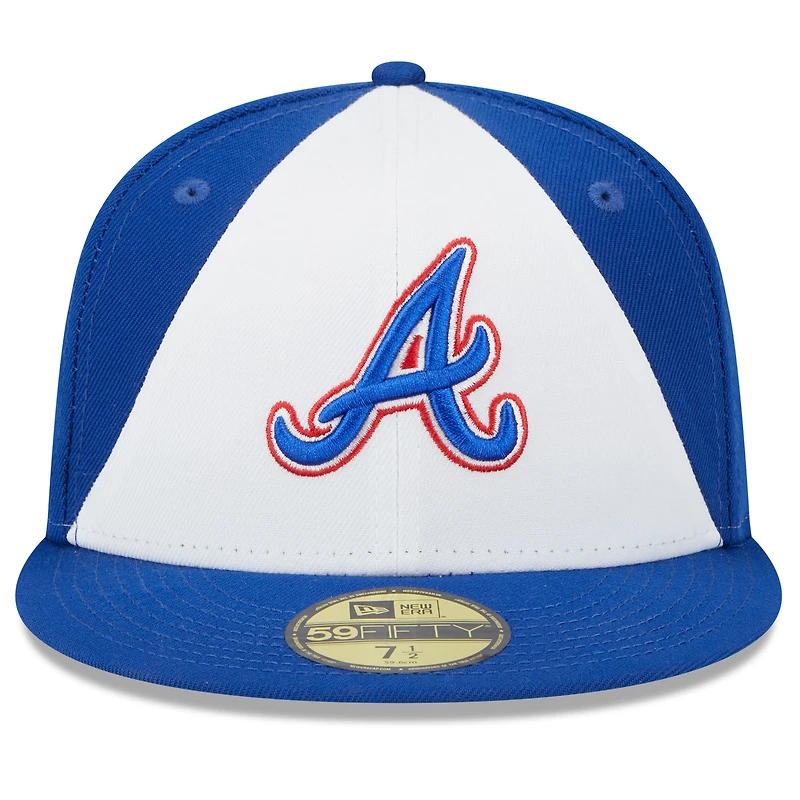Casquette ajustée New Era 59FIFTY Atlanta Braves 2023 blanche et bleue