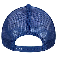 Men's New Era White/Royal Atlanta Braves Checkered Flag A-Frame Trucker 9FORTY Adjustable Hat