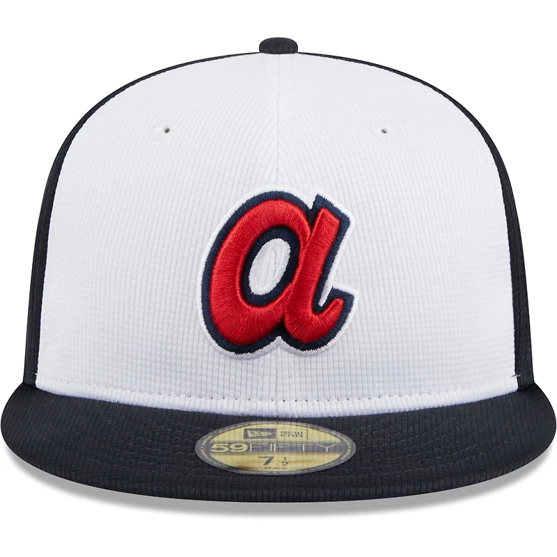 Casquette ajustée 59FIFTY pour hommes des Atlanta Braves 2024 New Era blanche