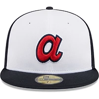Casquette ajustée 59FIFTY pour hommes des Atlanta Braves 2024 New Era blanche