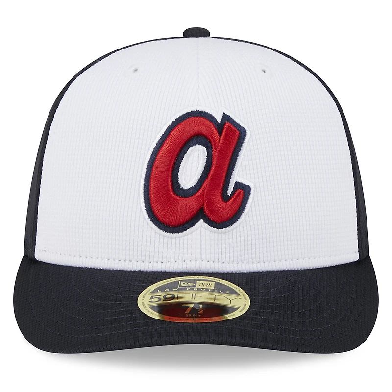 Men's New Era  White Atlanta Braves 2025 Batting Practice Low Profile 59FIFTY Fitted Hat