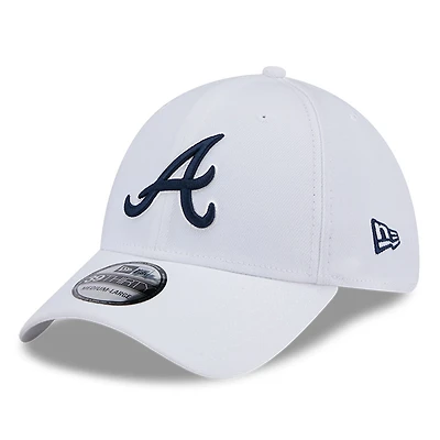 Casquette 39THIRTY Flex blanche des Braves d'Atlanta de New Era pour homme