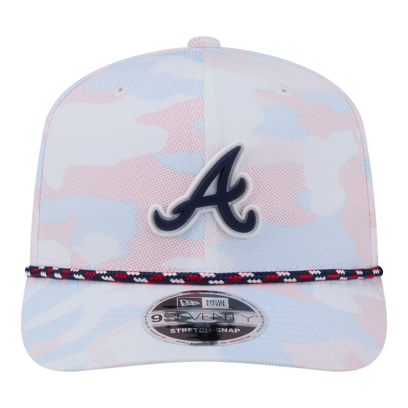 Men's New Era White Atlanta Braves Camo Rope 9SEVENTY Adjustable Hat