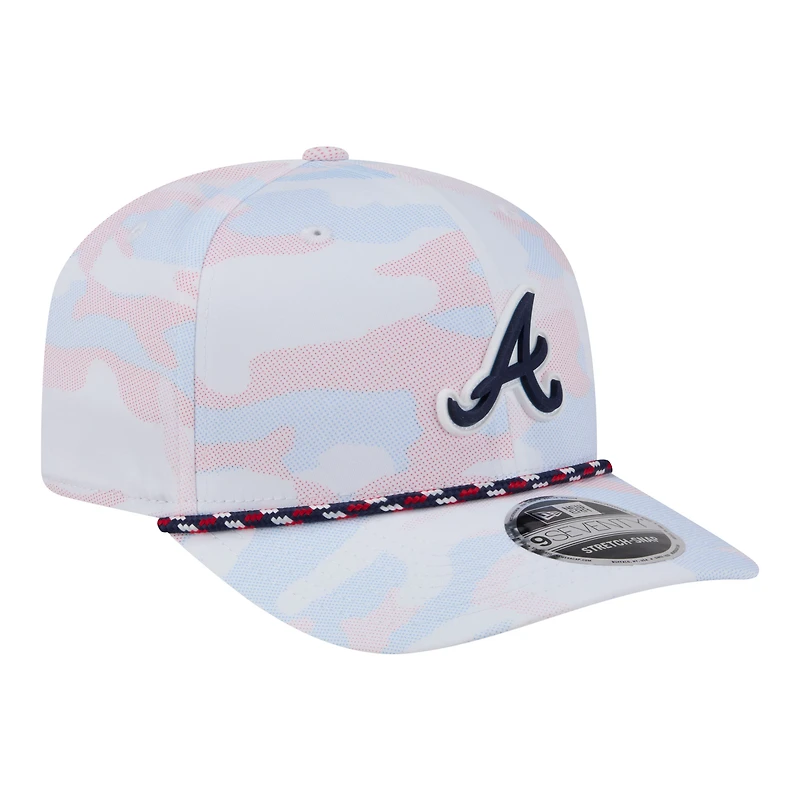 Men's New Era White Atlanta Braves Camo Rope 9SEVENTY Adjustable Hat