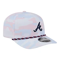 Men's New Era  White Atlanta Braves Camo Rope 9SEVENTY Adjustable Hat