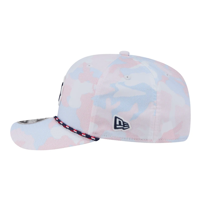 Casquette ajustable New Era blanche Atlanta Braves Camo Rope 9SEVENTY pour homme