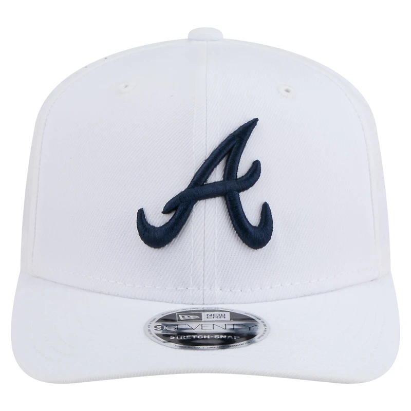 Casquette ajustable New Era blanche Atlanta Braves COOLERA 9SEVENTY pour homme