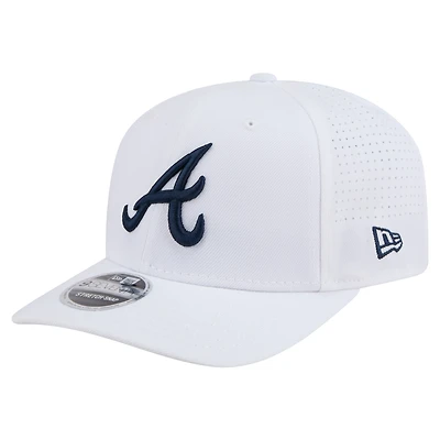 Casquette ajustable New Era blanche Atlanta Braves COOLERA 9SEVENTY pour homme