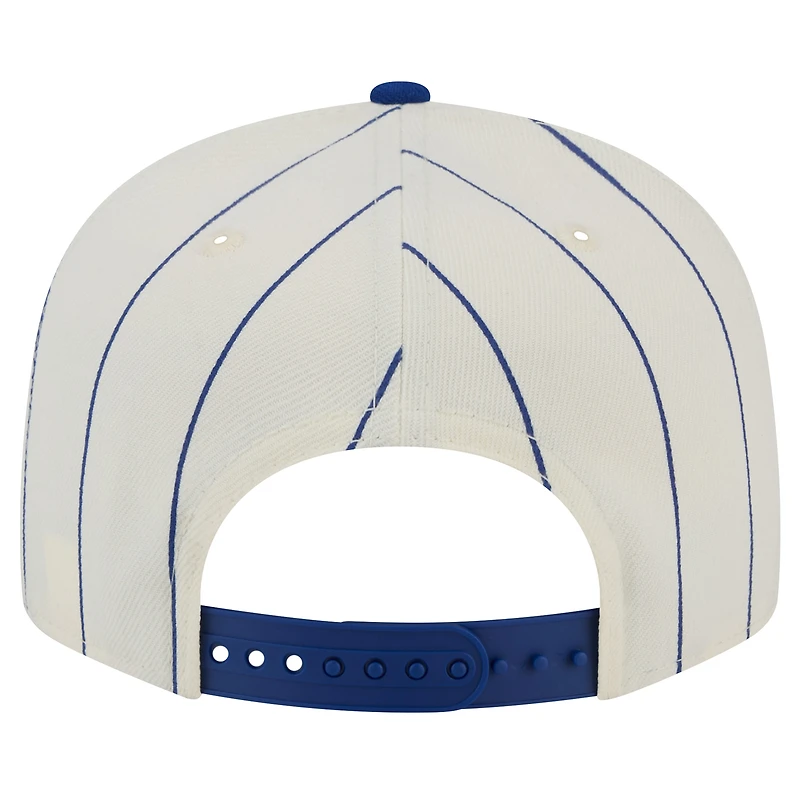 Casquette Snapback 9FIFTY à rayures blanches pour homme New Era en jersey des Braves d'Atlanta
