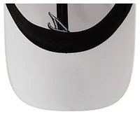 Casquette New Era blanche Atlanta Braves pour homme, style classique décontracté et ajustable en tissu ripstop.