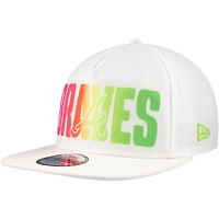 Casquette Snapback Spring Spectrum Golfer des Atlanta Braves New Era pour hommes, blanche