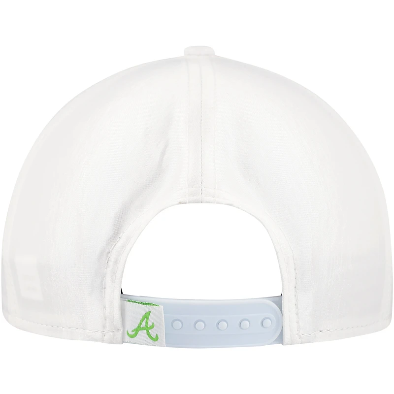 Casquette Snapback Spring Spectrum Golfer des Atlanta Braves New Era pour hommes, blanche
