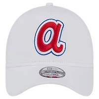 Casquette réglable Atlanta Braves TC A-Frame 9FORTY New Era blanche pour hommes