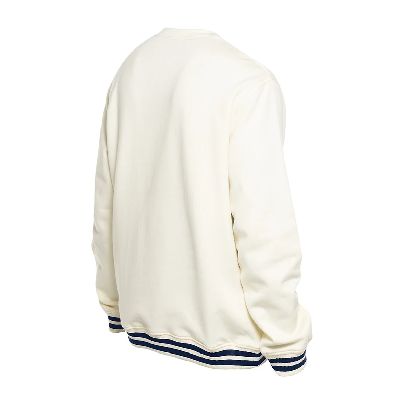 Sweat-shirt rétro New Era blanc pour homme