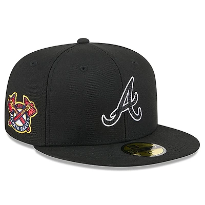 Casquette ajustée 59FIFTY noire des Braves d'Atlanta pour homme New Era x Alpha Industries