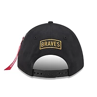 Casquette ajustable A-Frame 9FORTY noire des Braves d'Atlanta pour homme New Era x Alpha Industries