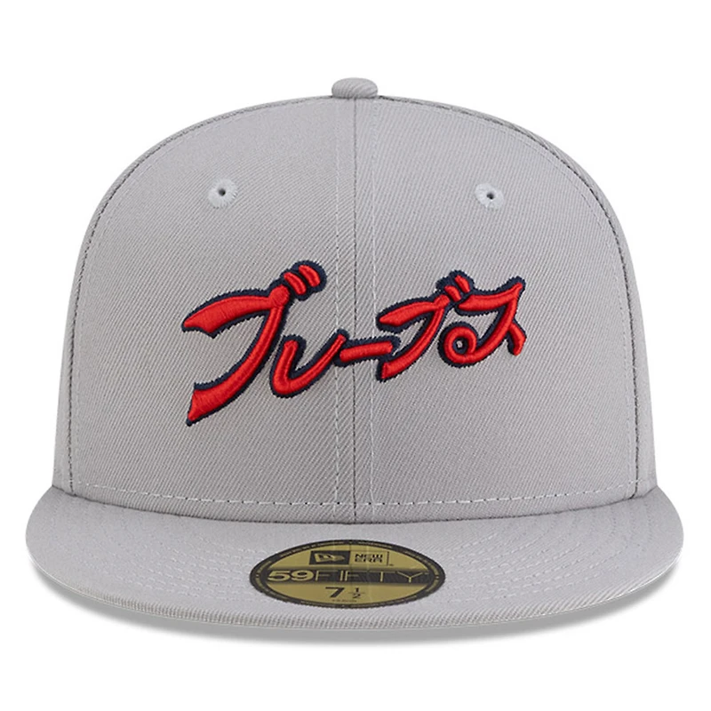 Men's New Era x Hyperfly Gray Atlanta Braves 59FIFTY Fitted Hat