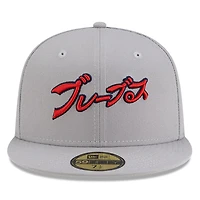 Men's New Era x Hyperfly Gray Atlanta Braves 59FIFTY Fitted Hat