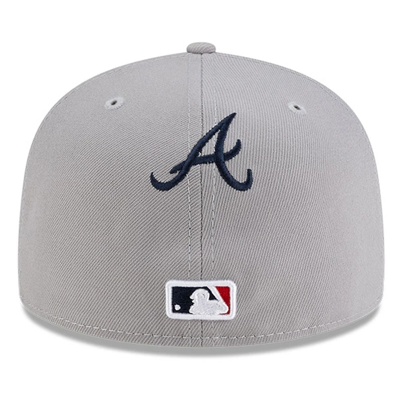 Casquette ajustée 59FIFTY grise des Atlanta Braves de New Era x Hyperfly pour homme