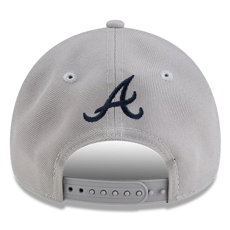 Men's New Era x Hyperfly Gray Atlanta Braves A-Frame 9FORTY Adjustable Hat