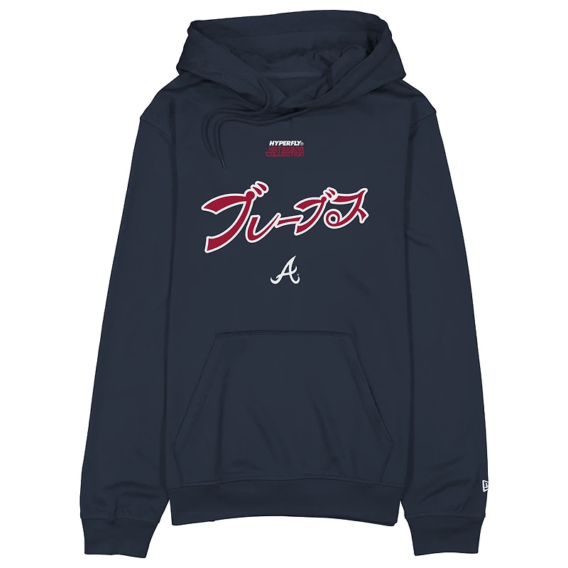 Men's New Era x Hyperfly Navy Atlanta Braves Hoodie