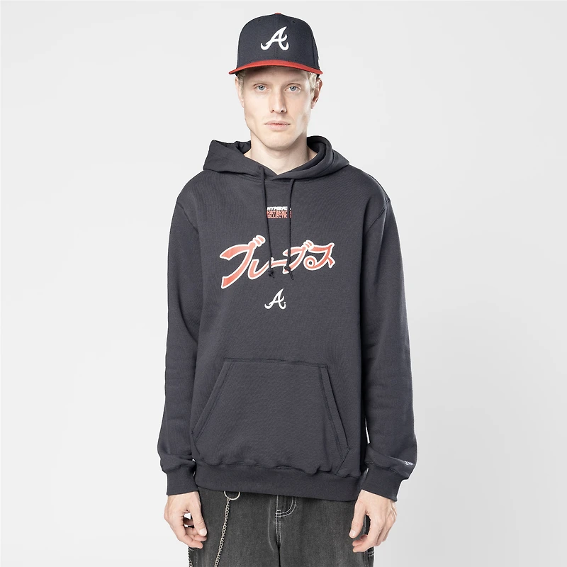 Sweat à capuche bleu marine New Era x Hyperfly des Atlanta Braves pour homme