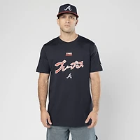 T-shirt bleu marine New Era x Hyperfly des Atlanta Braves pour homme