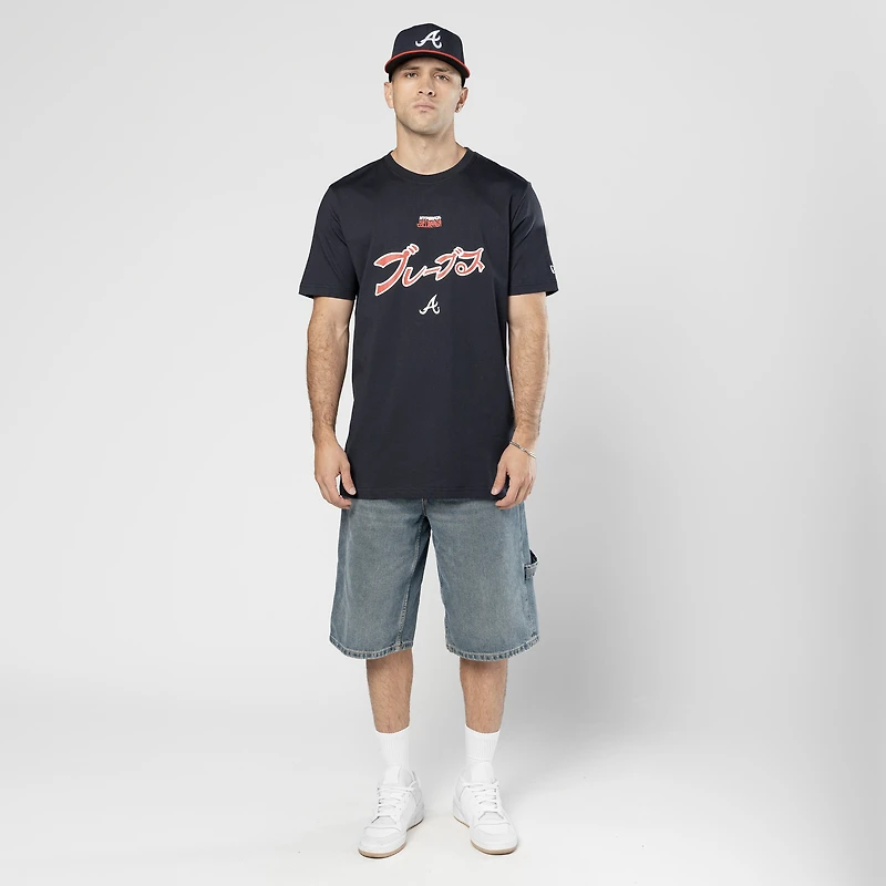 T-shirt bleu marine New Era x Hyperfly des Atlanta Braves pour homme