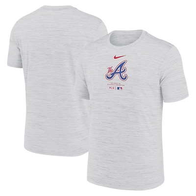 Men's Nike Ash Atlanta Braves Authentic Collection City Connect Velocity Performance T-Shirt