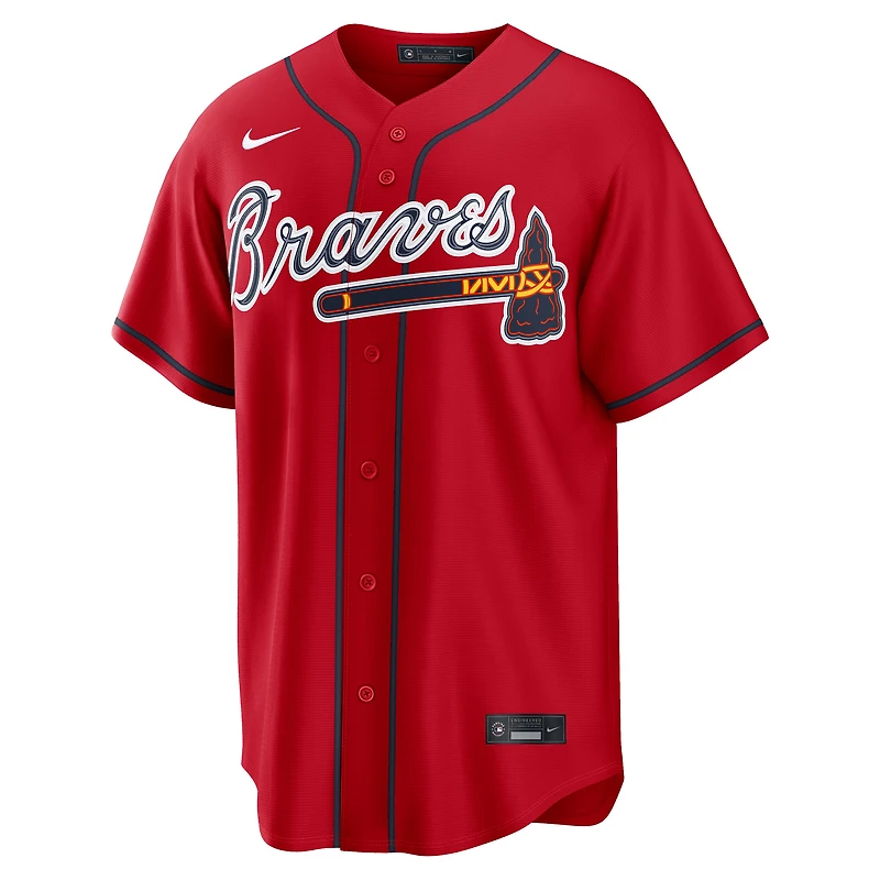 Men's Nike Austin Riley Red Atlanta Braves Alternate 2 Replica Jersey