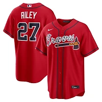 Maillot réplique Nike Austin Riley rouge des Braves d'Atlanta pour homme