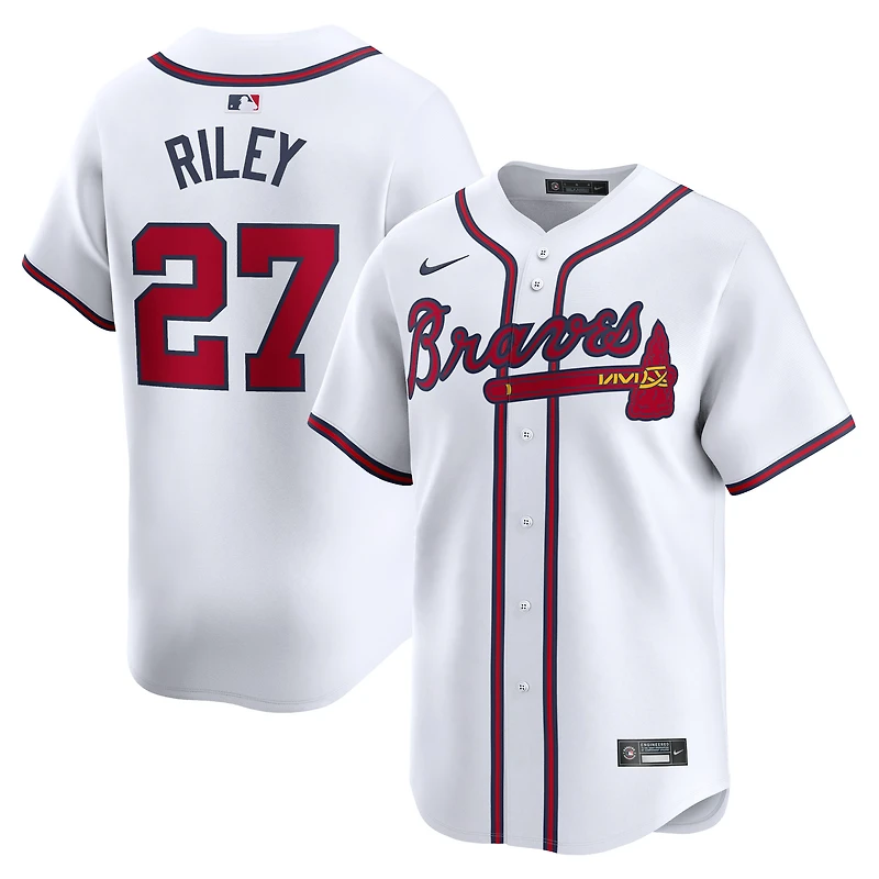 Maillot de joueur Nike Austin Riley Atlanta Braves Home Limited blanc pour homme