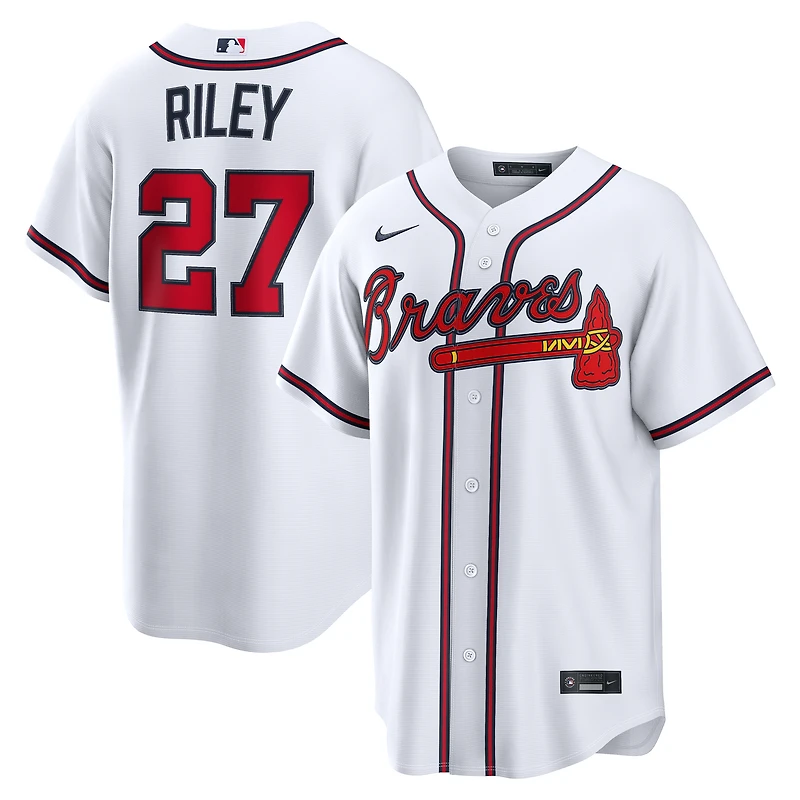Men's Nike Austin Riley White Atlanta Braves Home Replica Jersey