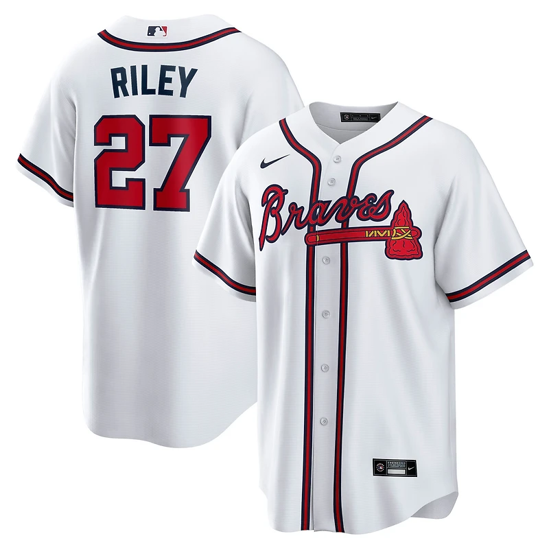 Men's Nike Austin Riley White Atlanta Braves Home Replica Player Jersey