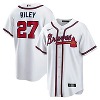 Men's Nike Austin Riley White Atlanta Braves Home Replica Player Jersey