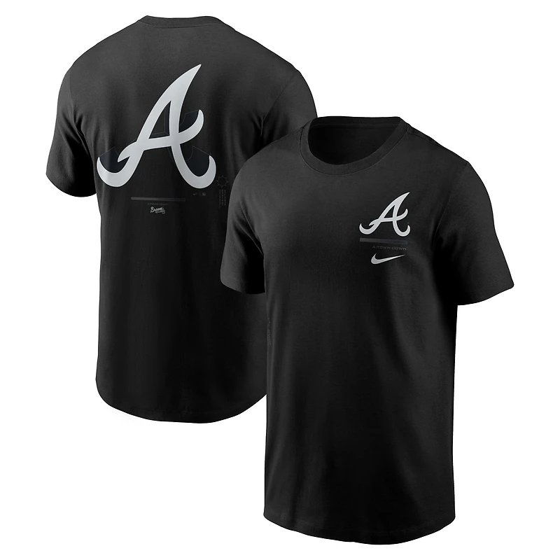 Men's Nike  Black Atlanta Braves Bar Loading T-Shirt