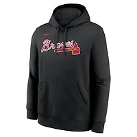 Men's Nike Black Atlanta Braves Club Hoodie