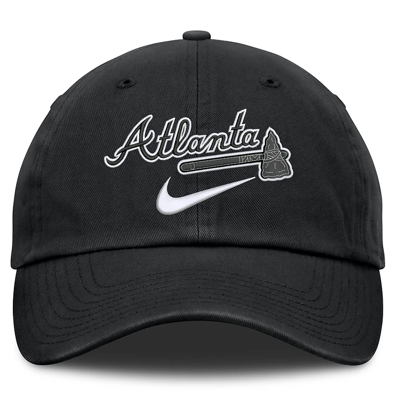 Men's Nike Black Atlanta Braves Primetime Club Adjustable Hat