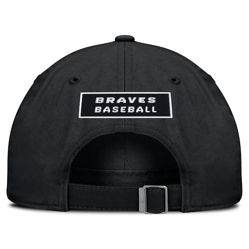 Men's Nike  Black Atlanta Braves Primetime Club Adjustable Hat