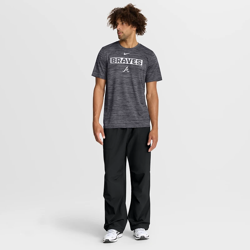 T-shirt Nike Velocity Dri-FIT noir pour homme, Atlanta Braves