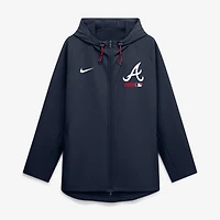 Men's Nike Blue Atlanta Braves Authentic Collection Raglan Therma-FIT Full-Zip Hooded Jacket