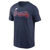 Men's Nike Chipper Jones Navy Atlanta Braves Cooperstown Collection Name & Number T-Shirt