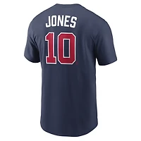 Men's Nike Chipper Jones Navy Atlanta Braves Cooperstown Collection Name & Number T-Shirt